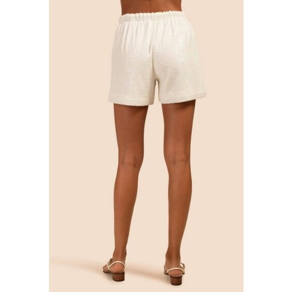 💕TRINA TURK💕 Idol Shorts ~ All That Glitters Sequin White XL NWT - Picture 4 of 12